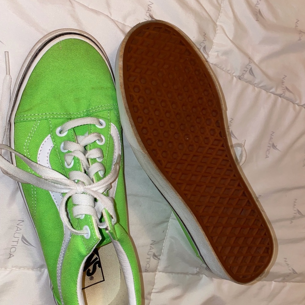 Vans 8.5 Neon Green Old Skool - Picture 4 of 5